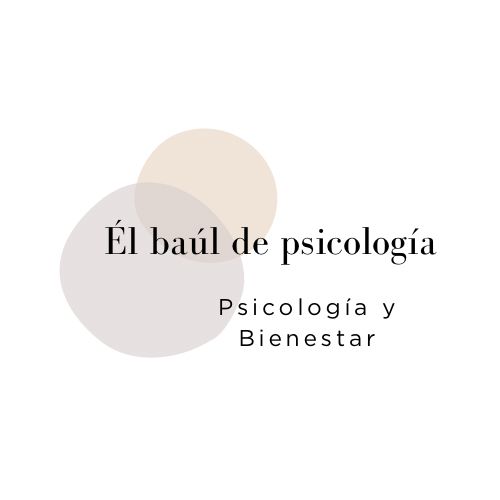 Logo tipo y leyenda de El Baúl de Psicología. Círculos solapados con el claim de la empresa
